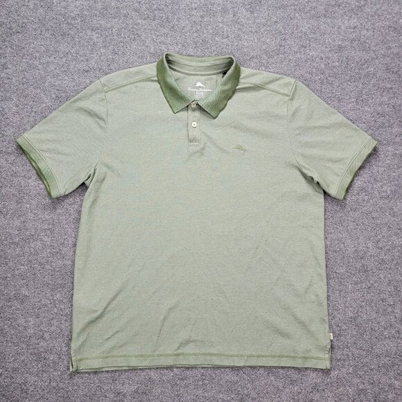 Tommy Bahama Polo Shirt Mens‎ XL Green Short Sleeve Golf Summer Beach Casual - Picture 1 of 9
